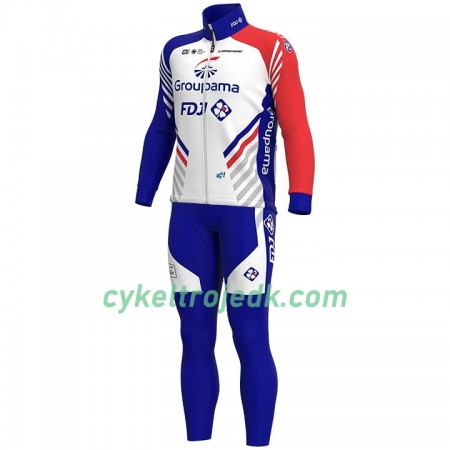 Cykeltøj Langærmet + Bib Cykelbukser 2020 Groupama-FDJ N001
